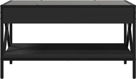 Rechteckiger Beistelltisch Glas Schwarz M70xB50xH38cm