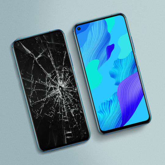 Цял блок Huawei Nova 5t LCD екран за подмяна с тъчскрийн черен