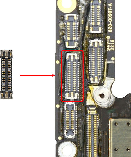 Conector Clappio Fcp pentru iPhone XS XS Max, înlocuire căști, negru