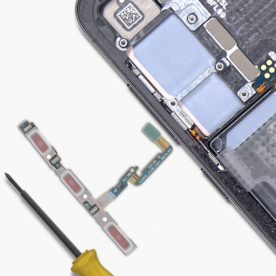 Relife Power + Volume Flex Cable for Galaxy S23 Fe Compatible Spare Part Black