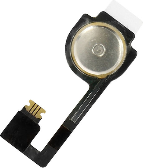 White Home Button + Flex Cable Replacement Part Apple Iphone 4
