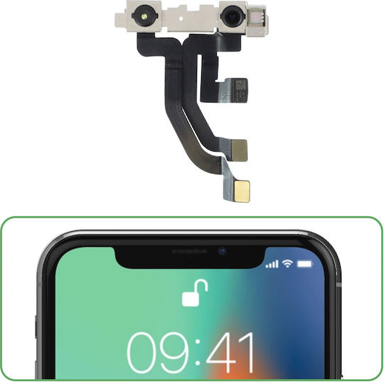 Предна камера Relife за iPhone X 7MP селфи сензор IR камера черна