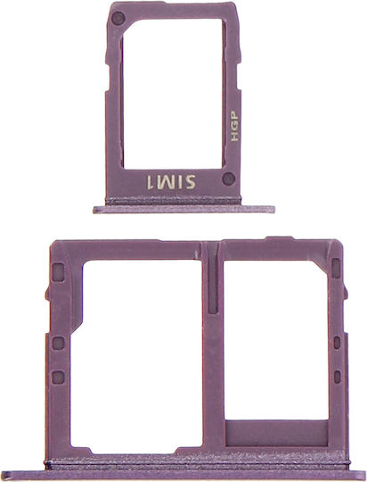Sim Card Holder Samsung Galaxy J6 Support 2x Sim Card Nano + Microsd Purple