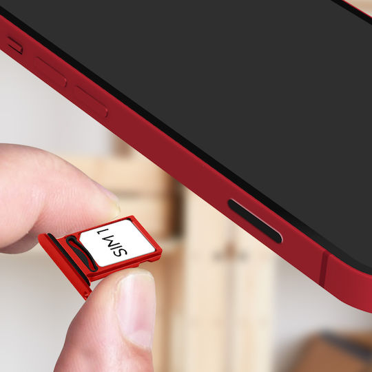 Replacement Sim Card Tray Iphone 13 Red