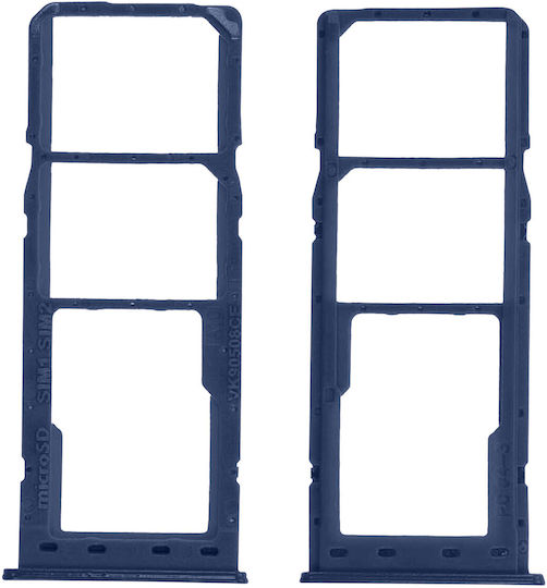 SIM-Kartenfach Ersatz 2x Nano SIM MicroSD Galaxy A10 Blau