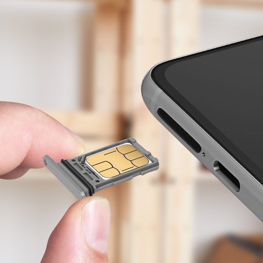 Replacement Sim Card Tray Samsung Galaxy S21 Plus Silver