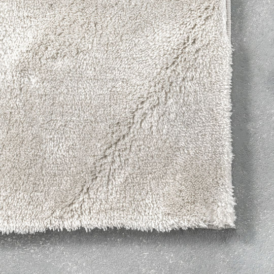 Saray Home Deluxe Αντιολισθητικό Χαλί Ορθογώνιο Shaggy Γούνινο Εκρού 150x210cm