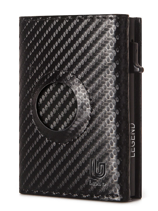 Men's Wallet Cards with RFID and Slide Mechanism Black