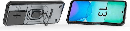 Sliding Camshield Задна корица Силикон / Пластмаса Сив (Redmi 13 / Poco M6 4G)