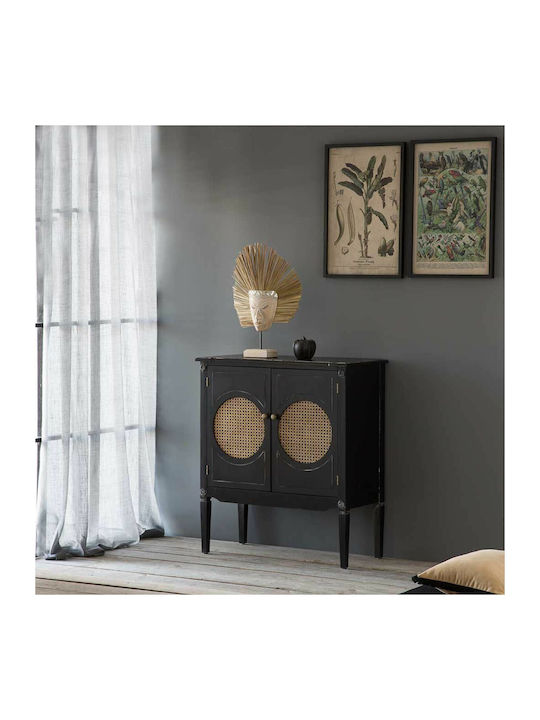 Sideboard Wooden Black 80x38x90cm