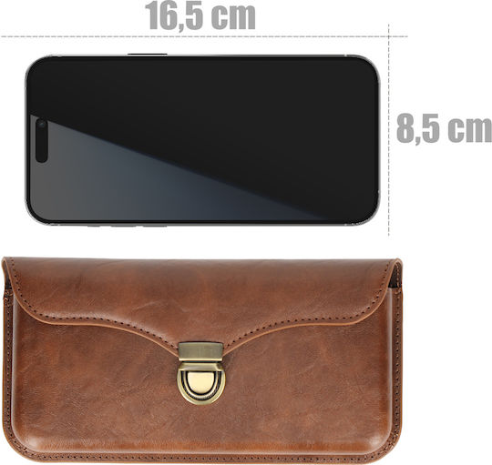Avizar Gürteltasche Horizontal Smartphones Bis Zu 6,7" Dunkelbraun