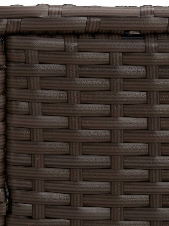Auxiliary Outdoor Free Standing Rattan Table Brown 40x40xcm