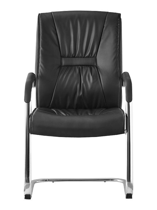 Chair Visitor Nioze with Arms in Black Color 57x50x95cm 1pcs