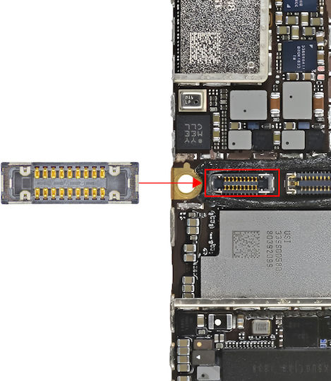 Conector Clappio Fcp pentru iPhone XR Ecran Tactil de Înlocuire Negru