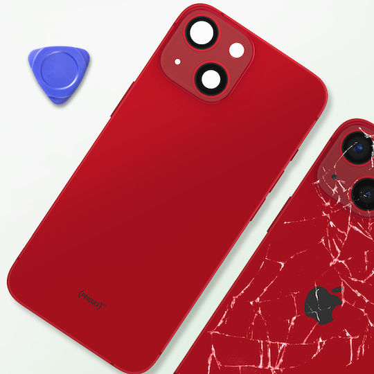 Clappio Frame + Battery Cover Iphone 13 Mini Rear Window Red