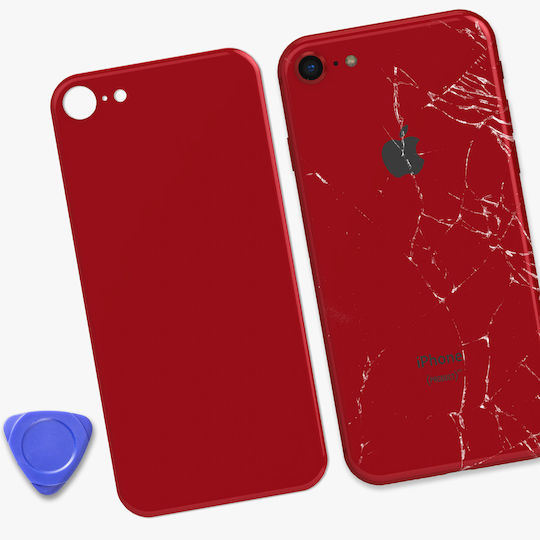 Clappio Battery Cover Iphone Se 2020/8 Compatible Red