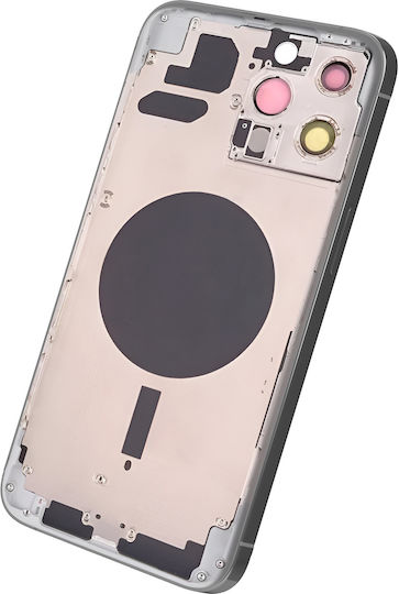 Clappio Rahmen + Akkudeckel iPhone 13 Pro Max Rückseite Silber