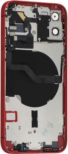 Clappio Frame + Battery Cover Iphone 12 Complete Red
