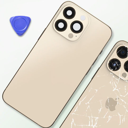 Clappio Rahmen + Akkudeckel iPhone 13 Pro Max Rückfenster Beige
