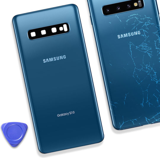 Капак за батерия Clappio Galaxy S10 Замяна Син