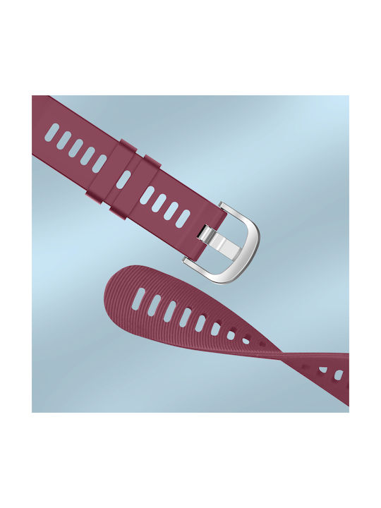 Galaxy Watch Active 2 Textured Silicone Strap Burgundy