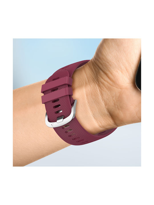 Galaxy Watch Active 2 Textured Silicone Strap Burgundy