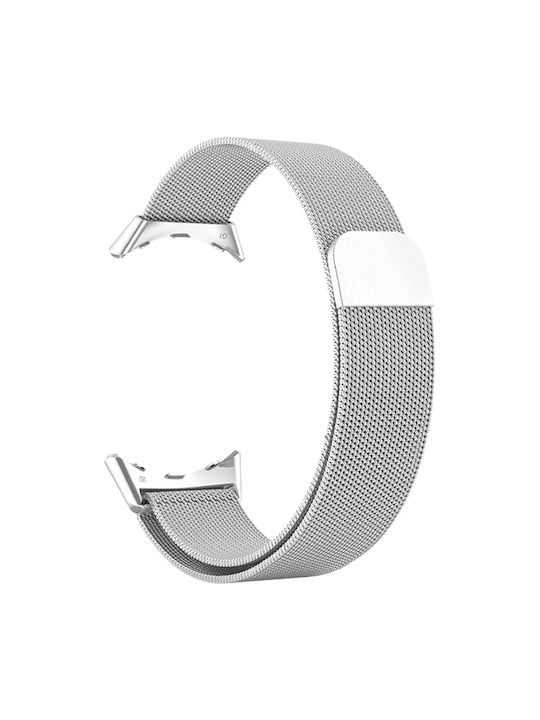 Google Pixel Watch Armband Mesh Edelstahl Magnetisch Silber