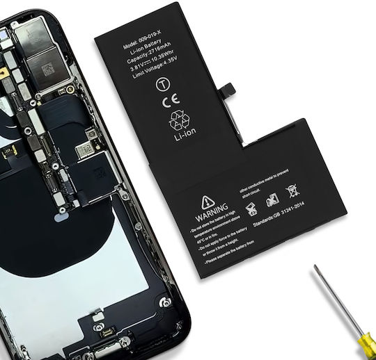 Clappio Battery Iphone X Internal Capacity 2716mah Black