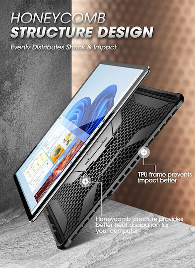 Supcase Beetle Pro Flip Cover Dauerhafte Schwarze Microsoft Oberfläche Pro 8