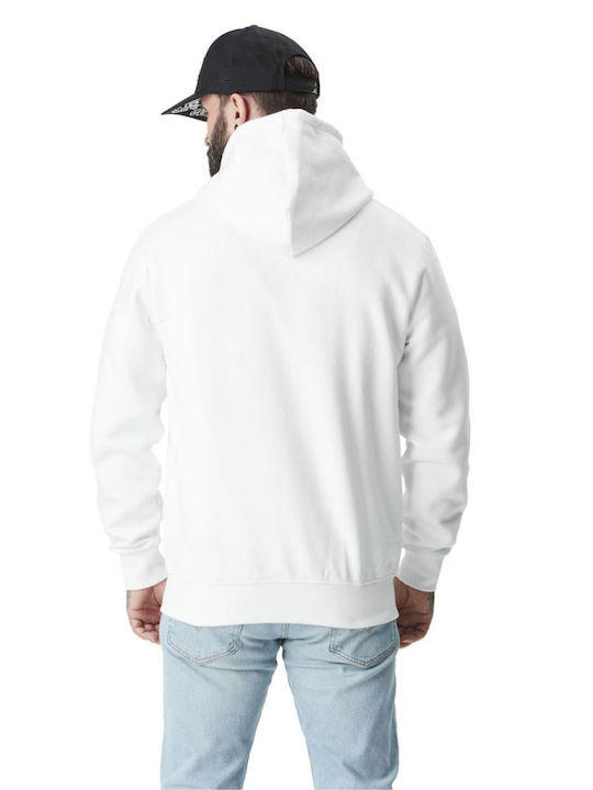 Von Dutch Men's Sweatshirt Jacket with Hood White