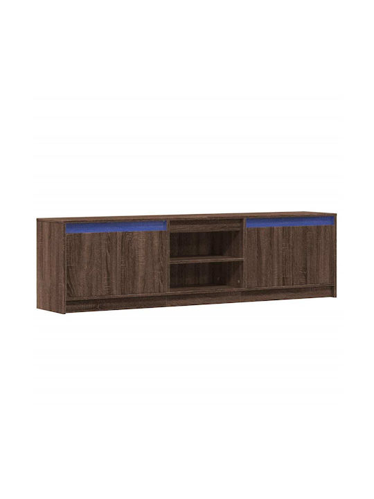 TV-Möbel Hölzernes mit LED-Beleuchtung Brown Oak L180xB34xH50cm