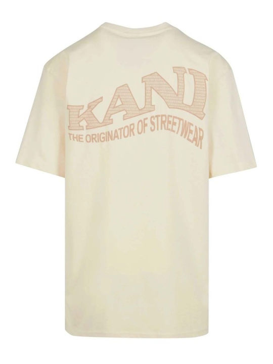 Karl Kani Herren T-Shirt Kurzarm Off White, Ecru