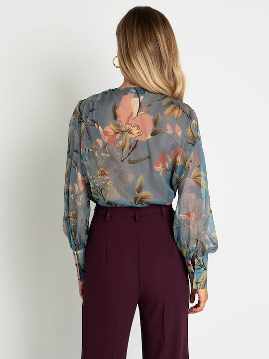 Toi&Moi Women's Blouse Long Sleeve Floral Multicolour