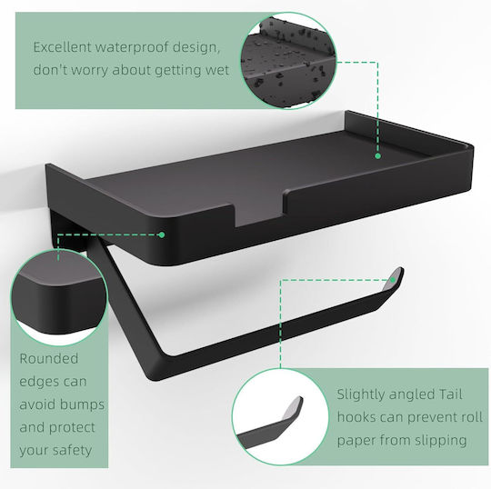 Papierhalter Metallisch Schwarz