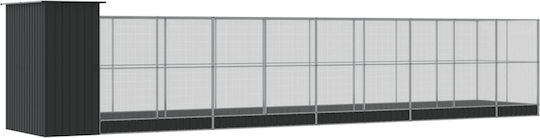 Cușcă extensibilă argintie 1037x203x216 cm oțel argintiu 1037 x 203 x 216 cm