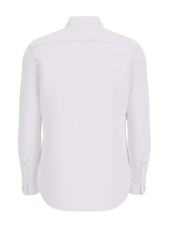 Long-sleeved Denim Shirt White