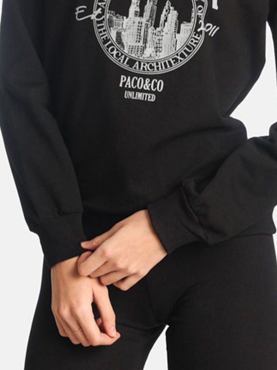 Women's Blouse Cotton Long Sleeve Black