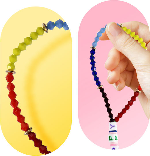 Phone Chain 25cm Happy Letter Beads Practical Multi-coloured