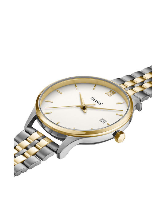 Cluse Minuit Women's Watch with Gold Metal Bracelet