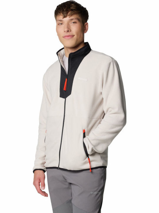Men's Fleece Cardigan Beige