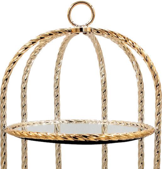 Keskor Μεταλλική Ορντεβιέρα Χρυσή Π22xΜ22xΥ50cm