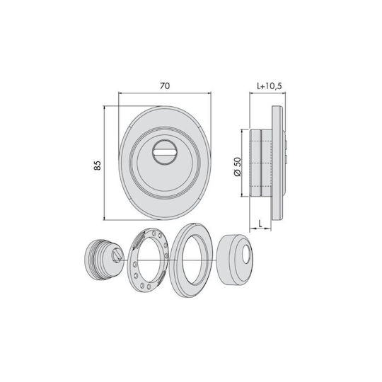 Cisa Defender Lock Armoured Door Bronze