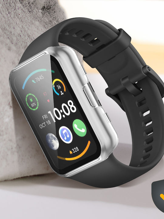 Complete Tempered Glass Screen Protector Huawei Watch Fit 2/active Transparent