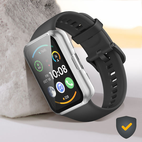 Kompletter Panzerglas Displayschutz Huawei Watch Fit 2/Active Transparent