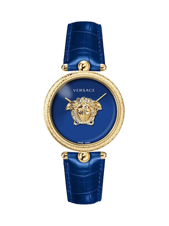 Versace Palazzo Uhr mit Blau Lederarmband