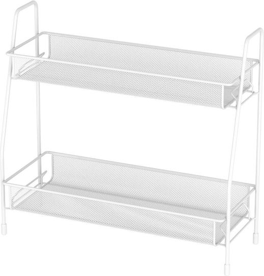 Tabletop Metal Rack 36x32x17cm White