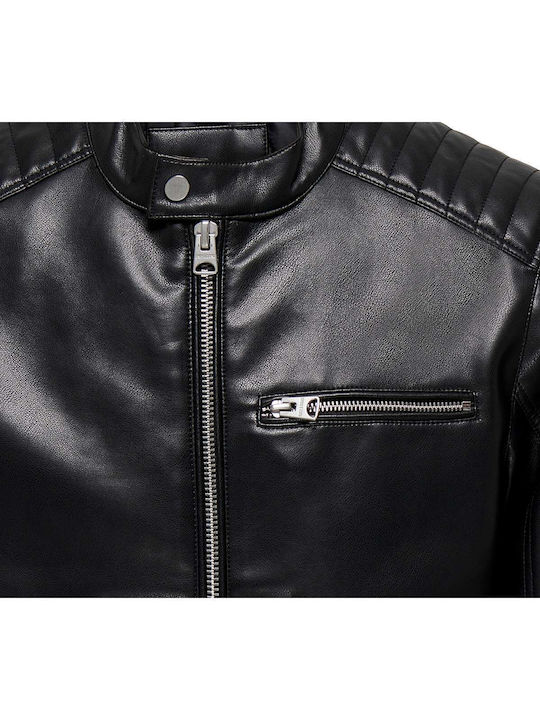 Only & Sons Leather Jacket Black