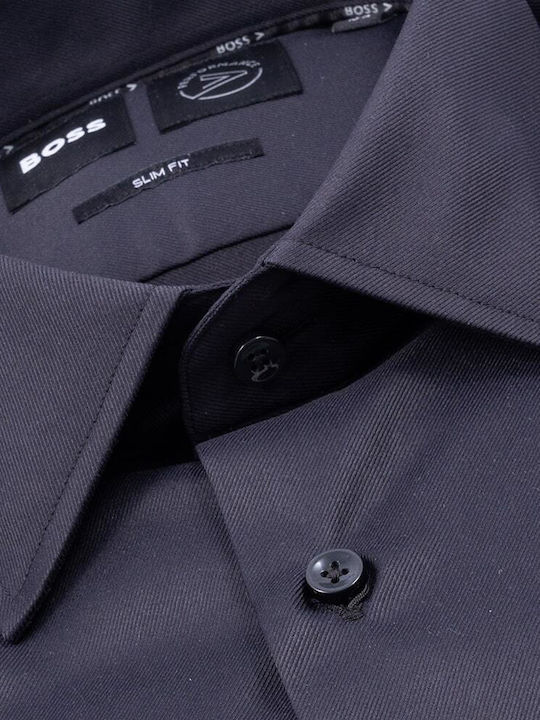 Hank Shirt In Narrow Fit Black