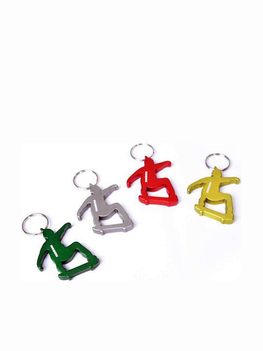 Munkees Keychain Opener Skateboarder Green