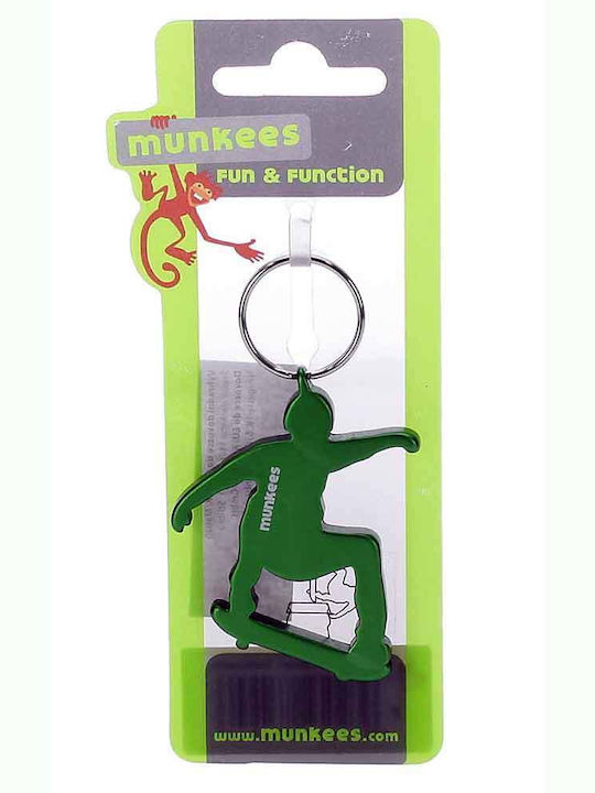 Munkees Ключодържател Отваряне Skateboarder Зелен